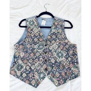Vintage Vest Womens Ardmore Artsy‎ 90's Size large